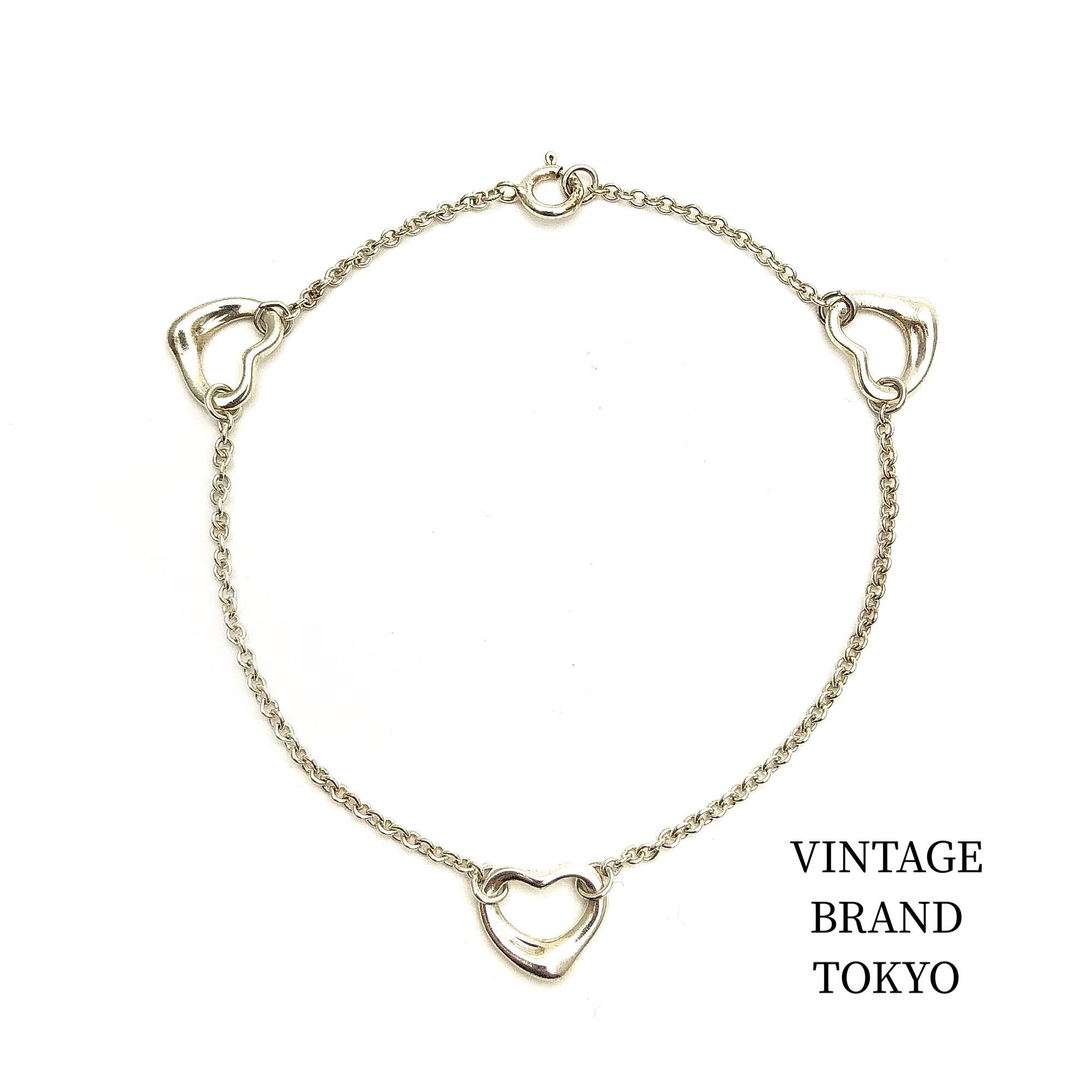 Tiffany ティファニー 転ぶ オープンハート バングル 925 シルバー ダブル