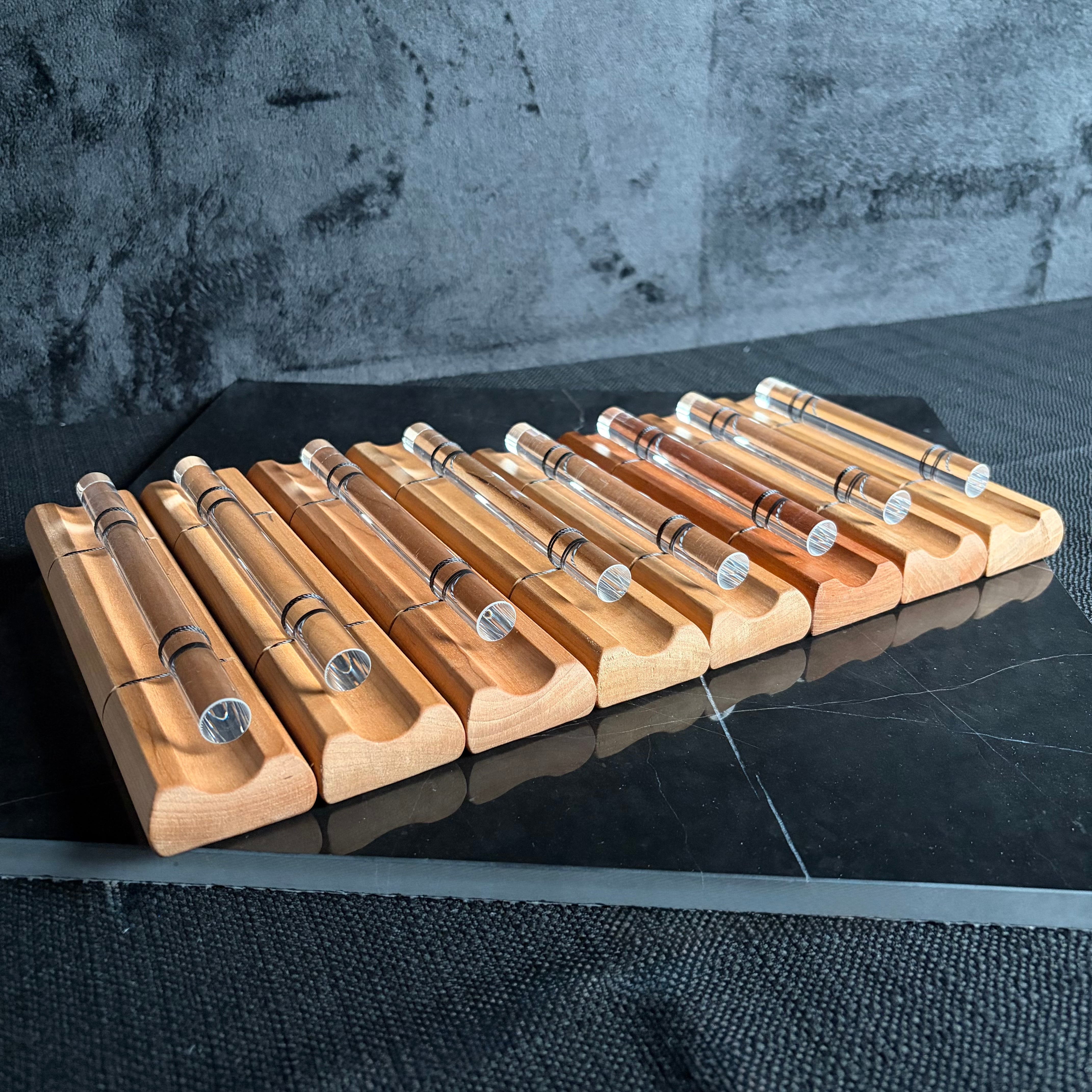 セット価格】432Hz プレミアム クリスタルチャイム 8本フルセット（C7