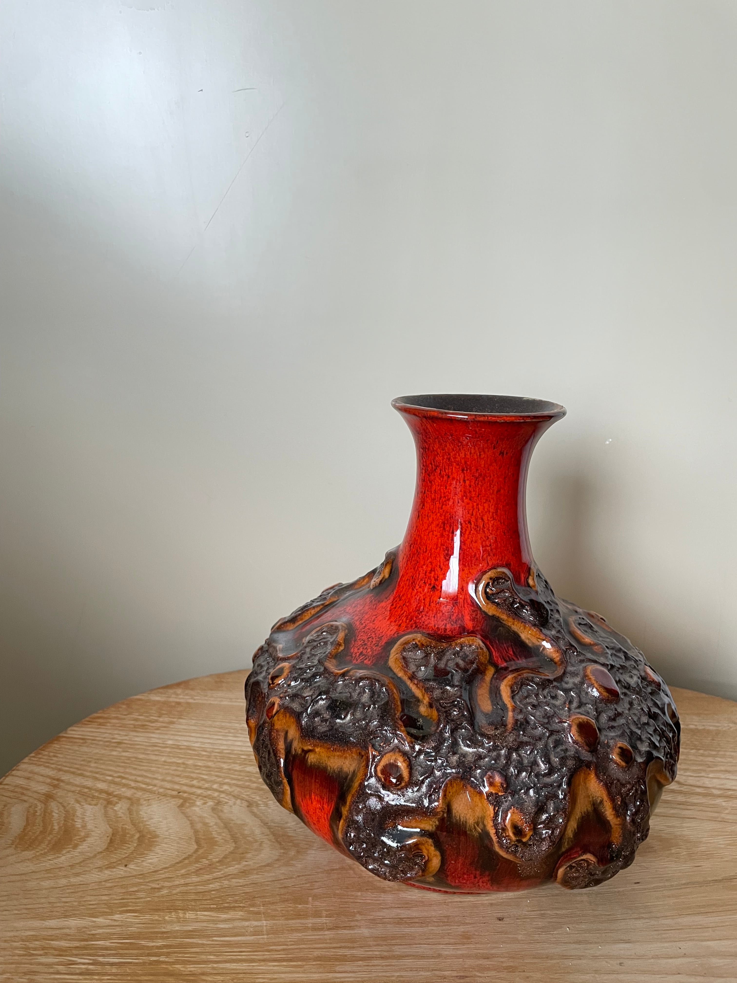 W.Germany Fat Lava Flower vase | VINTAGE BEACH LIFE ヴィンテージ
