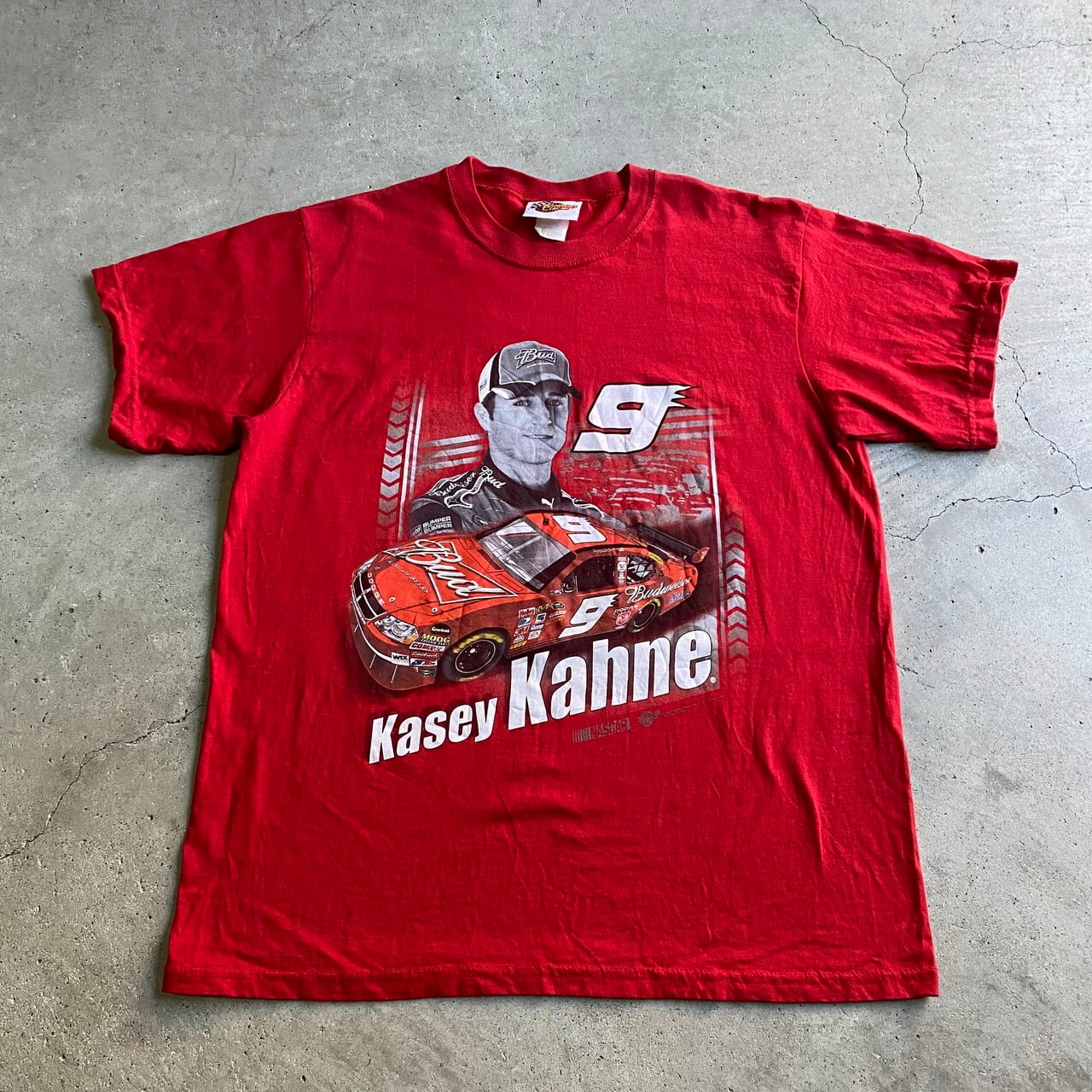 00年代 NASCAR ナスカー Kasey Kahne プリント レーシングTシャツ