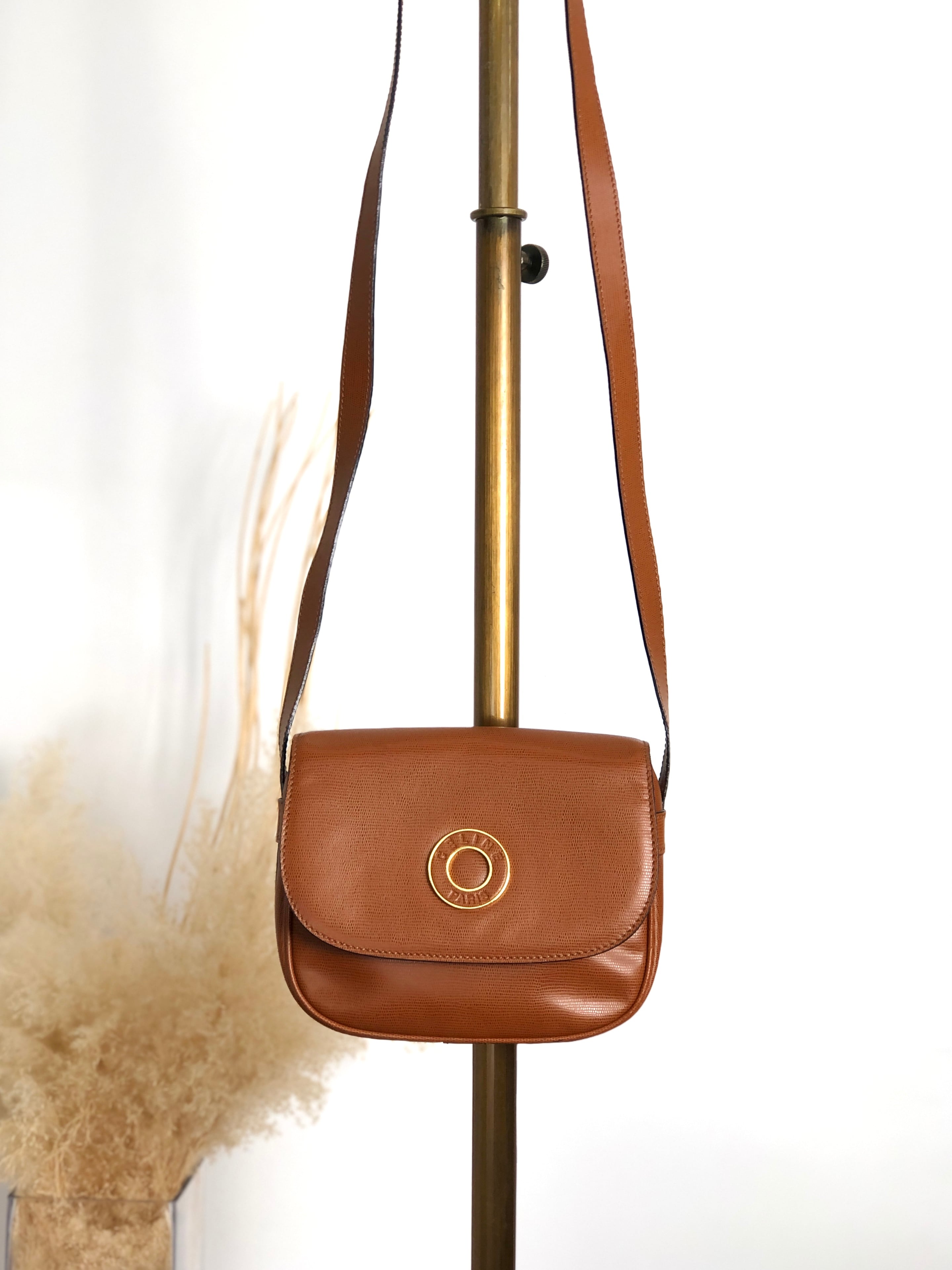 CELINE セリーヌ ショルダーバッグ ブラウン サークルロゴ レザー vintage ヴィンテージ オールド p88a4y