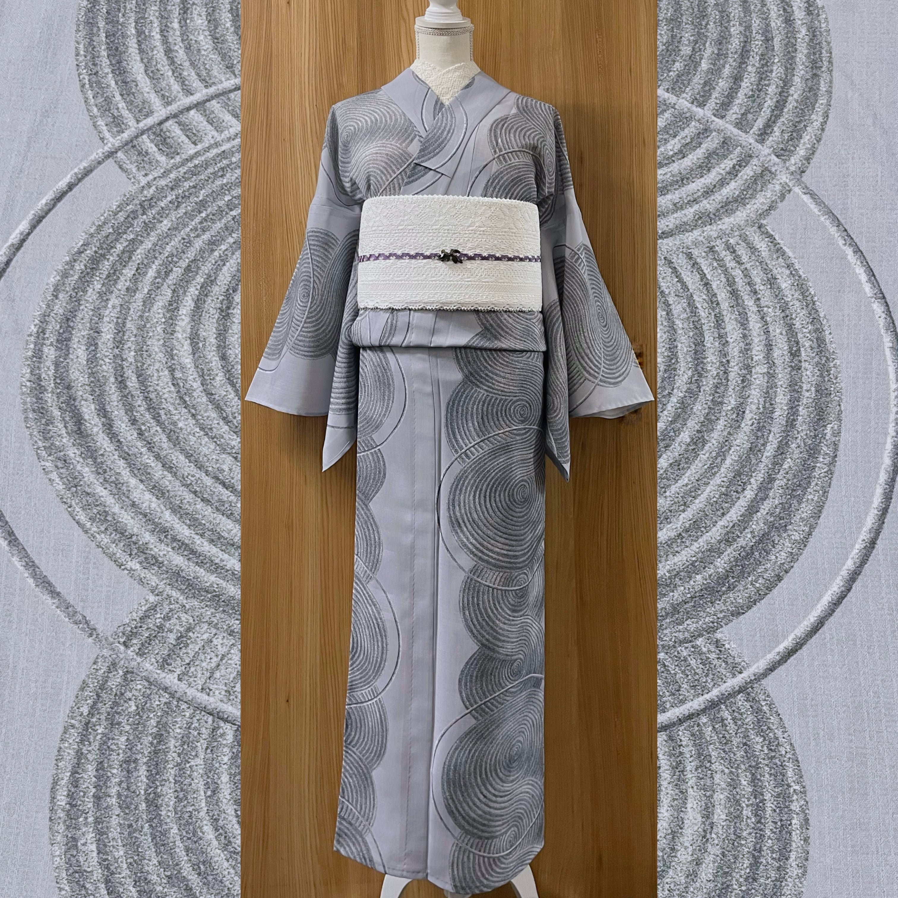 撫松庵　花唐草模様の小紋 撫松庵浴衣【花唐草模様】着物風に着られます！ | きもの山喜 | 振袖