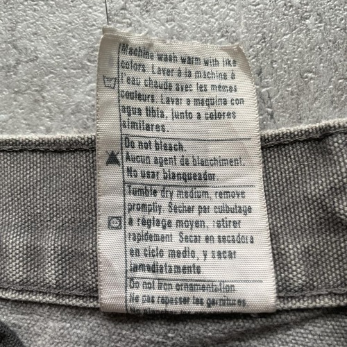 00s USA生地グレー ダブルニー Carhartt B136 31×32 詳細写真12