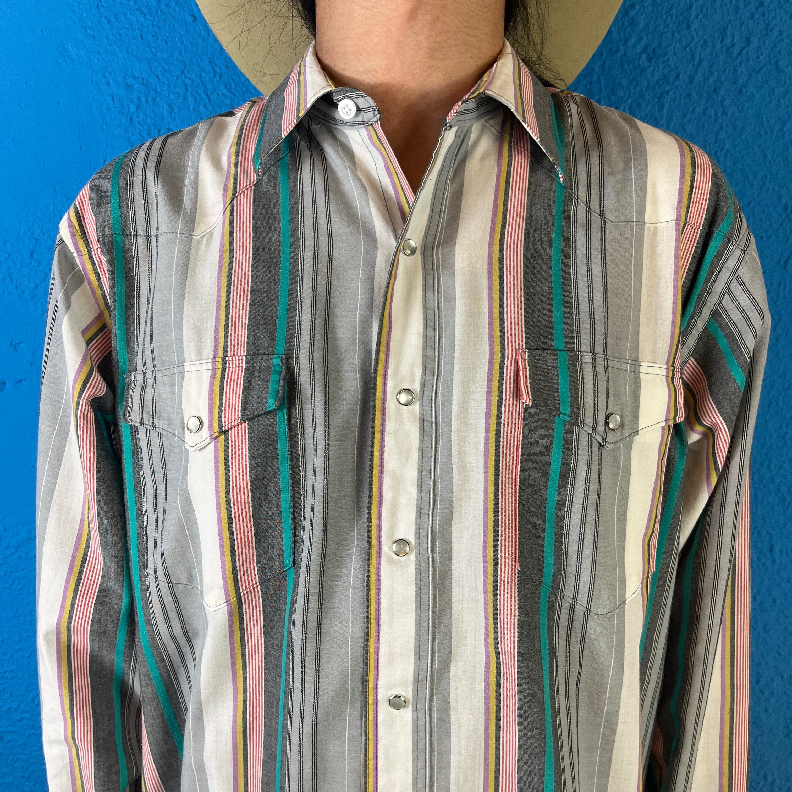 80s Weastern stripe shirt