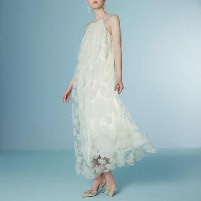 Sleeveless long dress 　00203