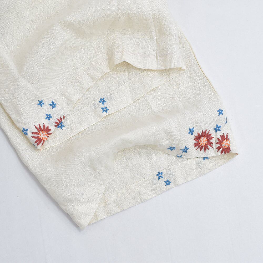 Remakeリメイク 再構築 パッチワーク&フラワー刺繍 デザイン ルーズ