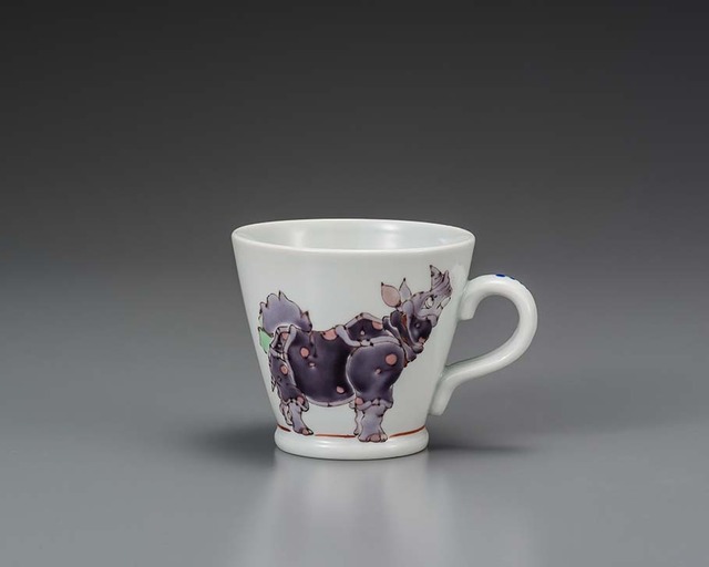 マグカップ 霊獣犀の絵