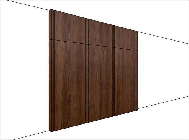 クローゼットパネル・木目・W2100タイプ（W700×3+W156）×H2200（mm）COS-WICPA0722×3