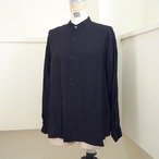 【hippiness】cupro A line shirt （30black）/【ヒッピネス】キュプラ Aライン シャツ（30ブラック）