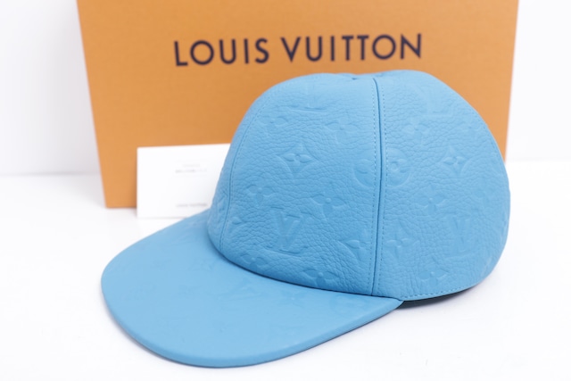 30％OFF LOUIS VUITTON MONOGRAM LEATHER 1.1 CASQUETTE TURQUOISE 60 MP2608 450JJ9650