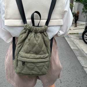 Quilted medium backpack ／2color