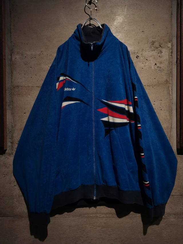 【Caka】"80's" "adidas" Olympic Model Rare Fabric French Vintage Loose Track Jacket