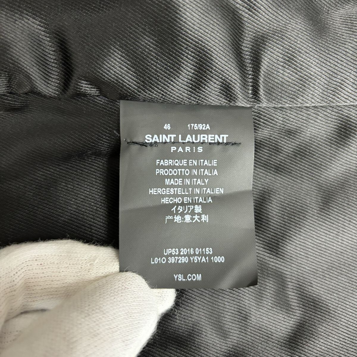 JPタグ】SAINT LAURENT PARIS/サンローラン 羊革 ダブル JPタグ】SAINT LAURENT PARIS/サンローラン 羊革 ダブル