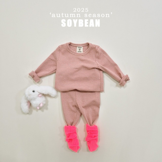 【Last1 indi pink L(110)】soybean border lounge wear #L0911
