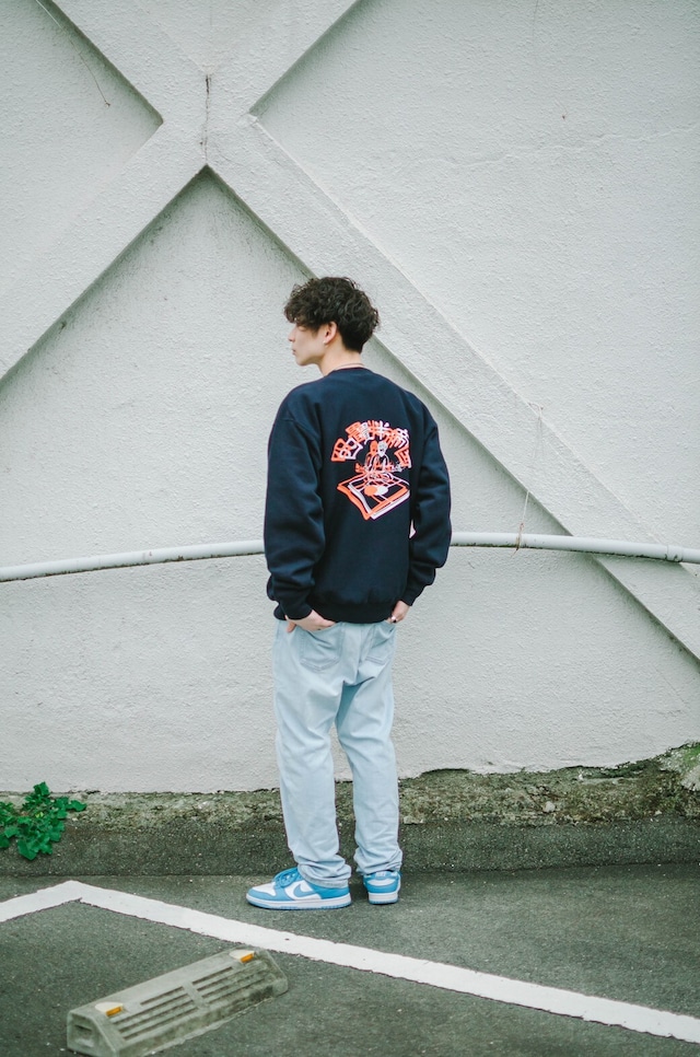 四畳半帝国 Sweat shirt-blurred   紺