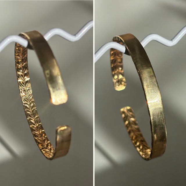 -シークレットエングレイビング-ハワイアンゴールドバングル(マイレ/6mm)