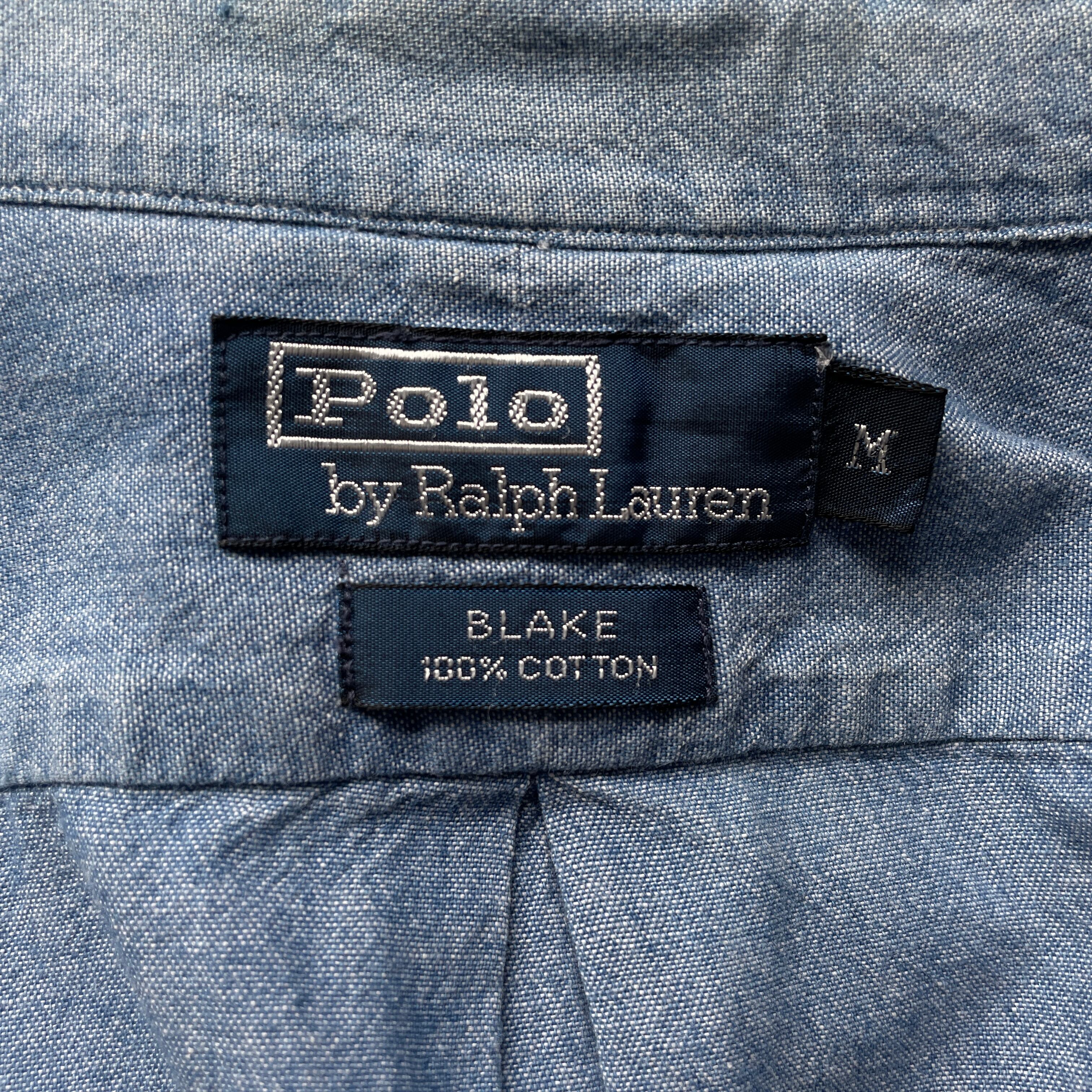 90年代 Ralph Lauren ラルフローレン BLAKE シャンブレー ボタンダウン
