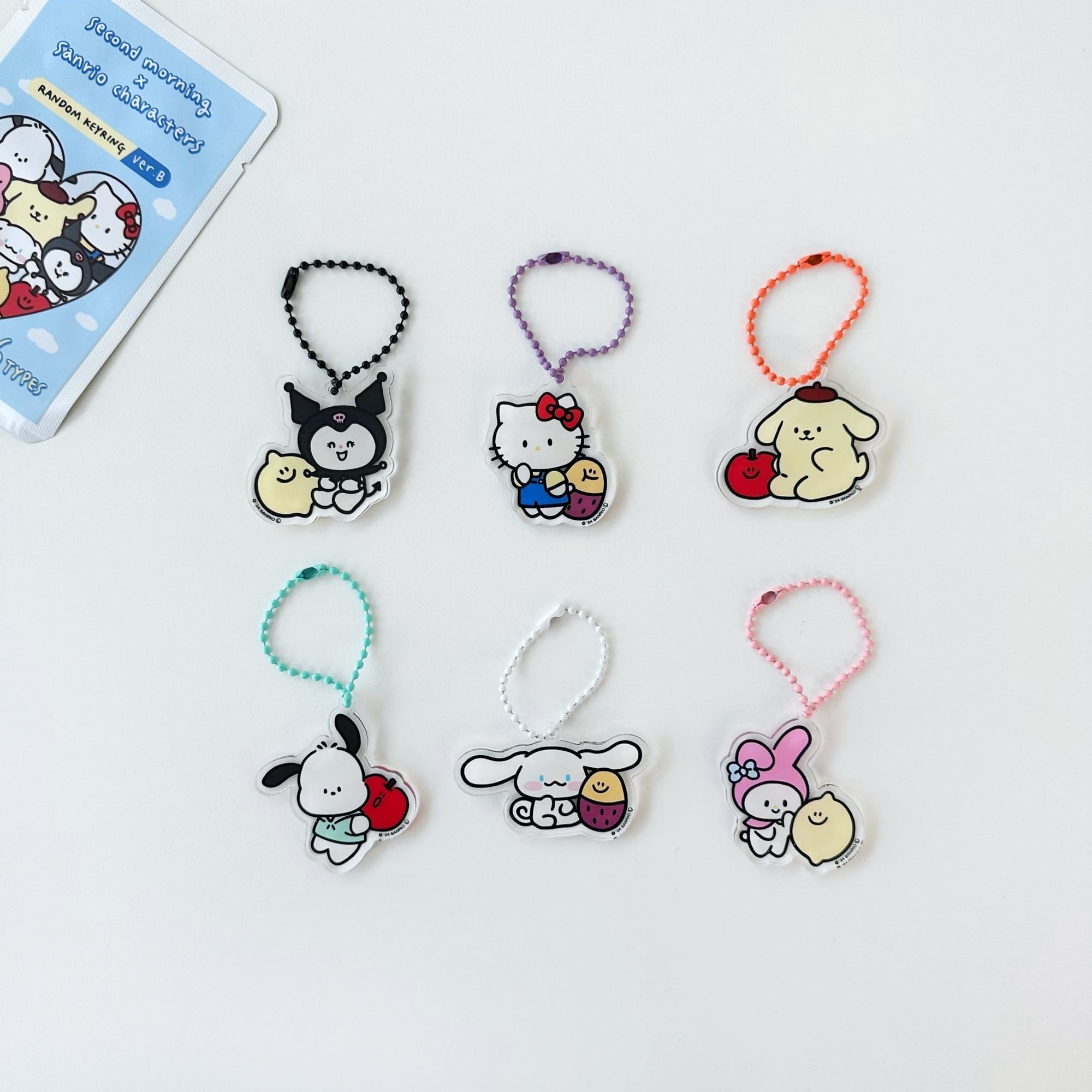 second morning × sanrio characters] ランダム アクリル キーリング