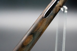 【魅惑の黒い紋様】 黒柿 孔雀杢 極上 silver MP