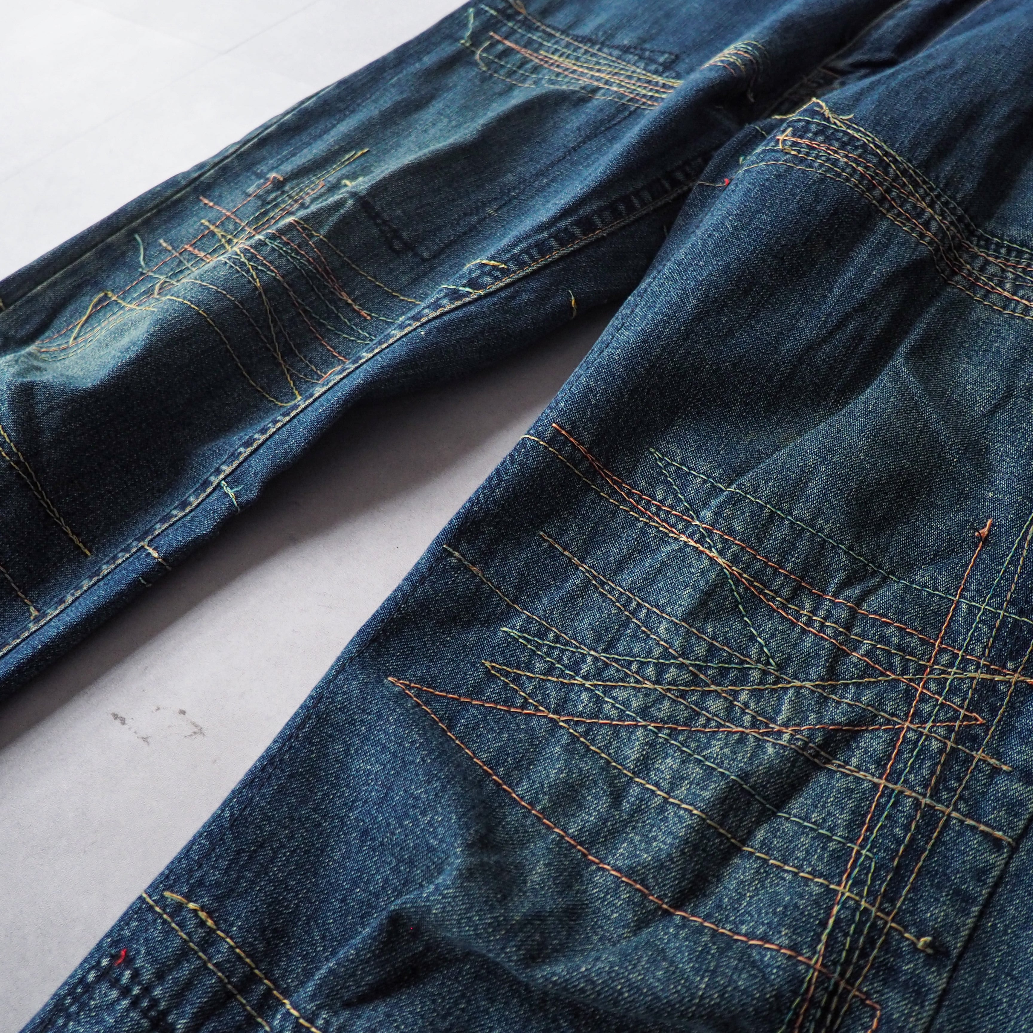 90s “hysteric glamour kinvy” embroideried boots cut denim pants