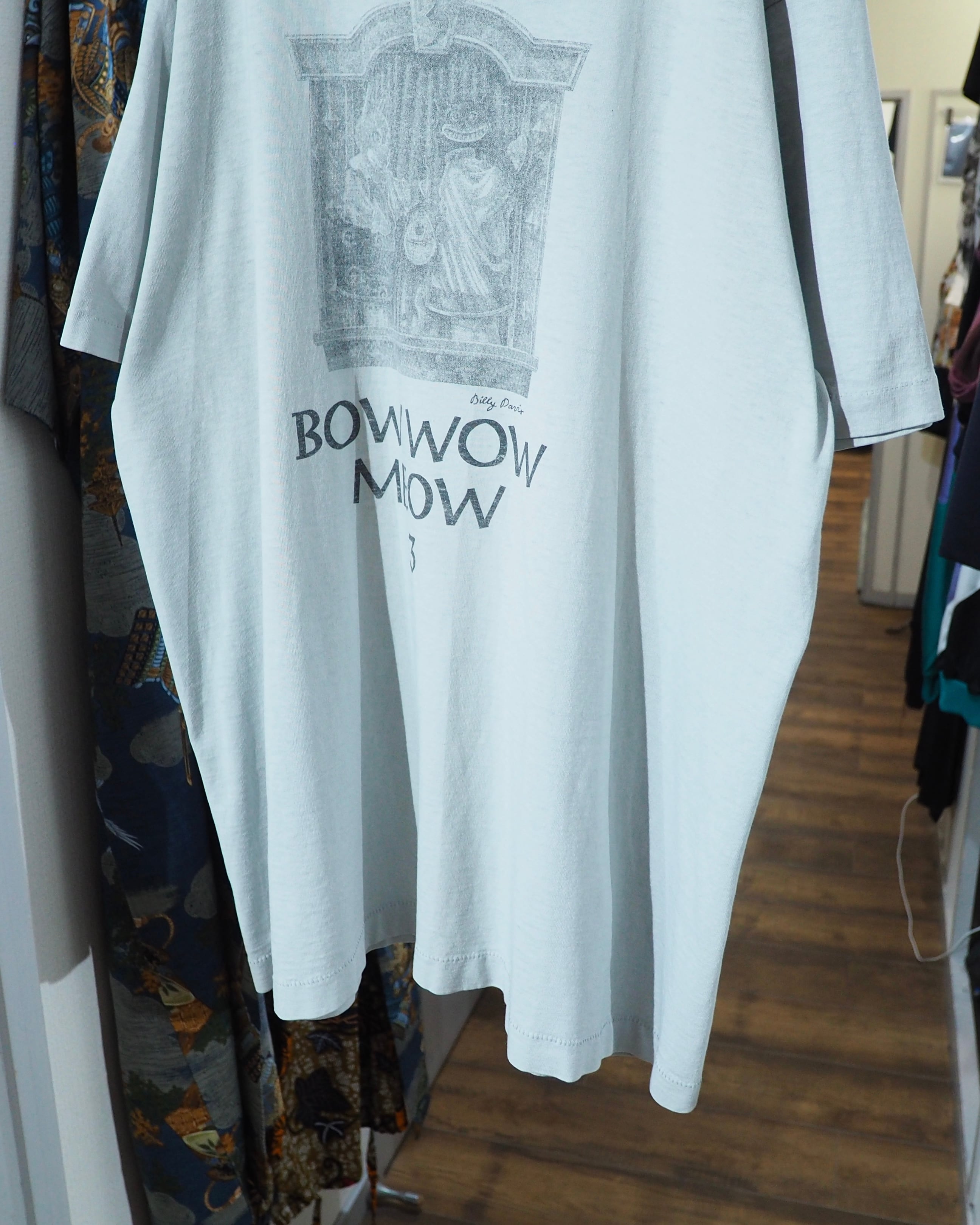 1990s " BOW WOW MEOW " printed vintage SS Tee (Made in USA)