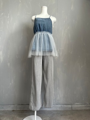6月中旬テンセルイージーデニムpt／ライトグレー