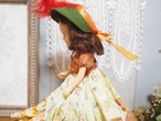 ナンシー・アン 「ストーリーブックドール」プラスティック　赤い羽根ボネ・花柄ドレス 画像9