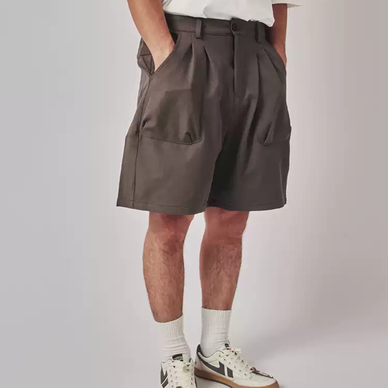 タックプリーツ・ワイドショーツ  Y9222 - 1