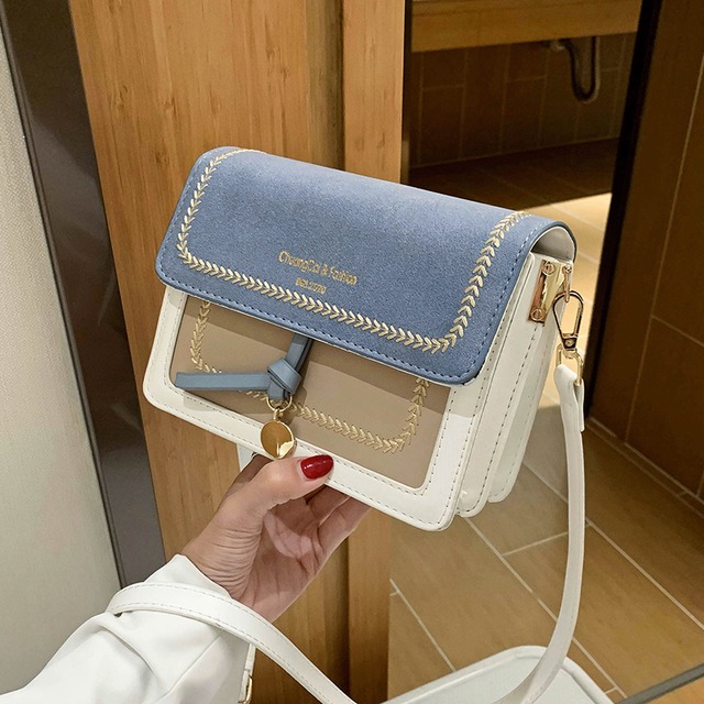 フランスのテクスチャ人気の小さなバッグレディースバッグ2020新しいトレンディなファッションフロストメッセンジャーバッグネット赤西洋スタイルの小さな正方形のバッグ Tiancai_Wing_Bag4493707