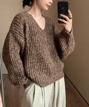 ルーズ ニットトップス【t-10429】