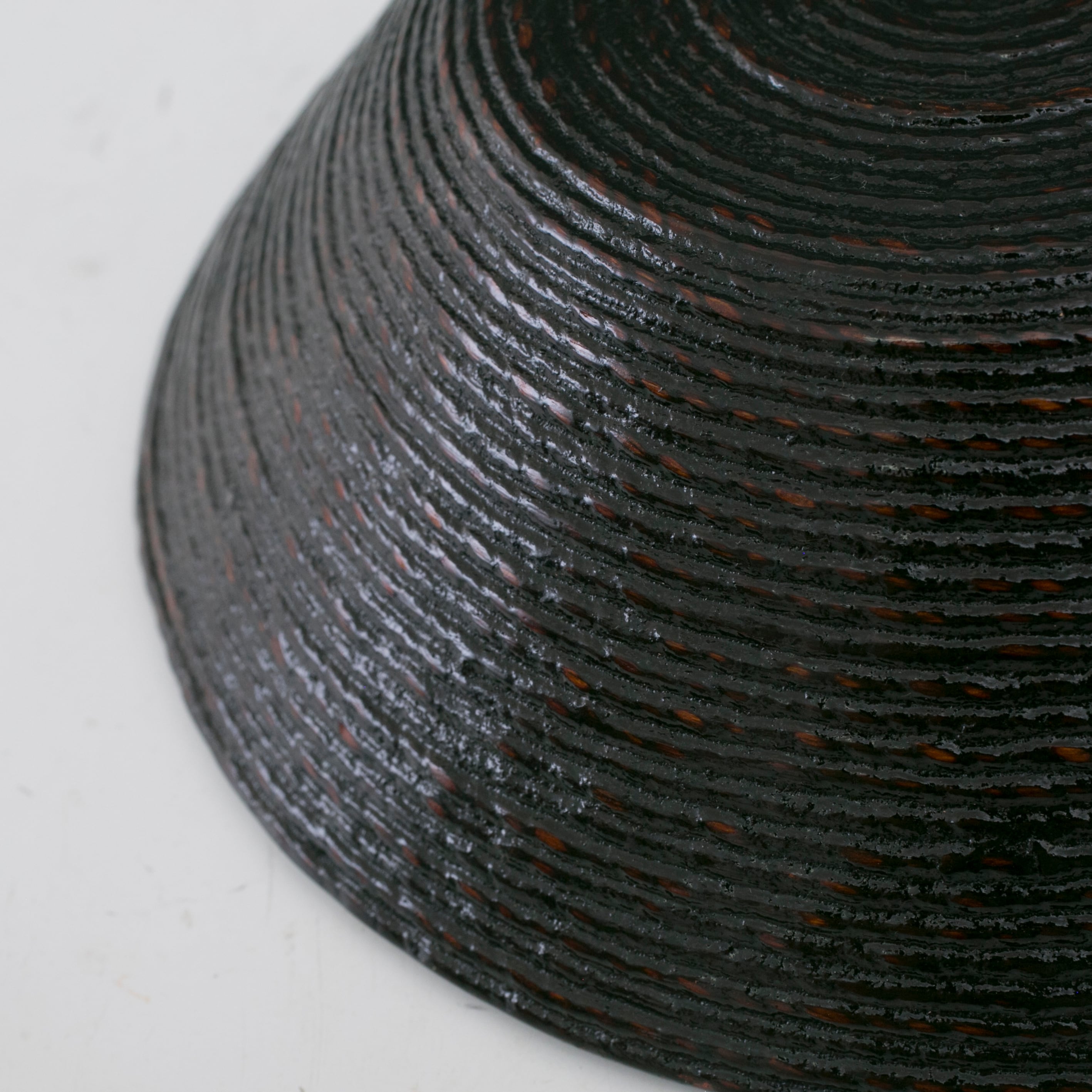 越前漆器 松田宝仙 縄漆 そば鉢 麺鉢 ペア 丼 一対 日展作家 福井の