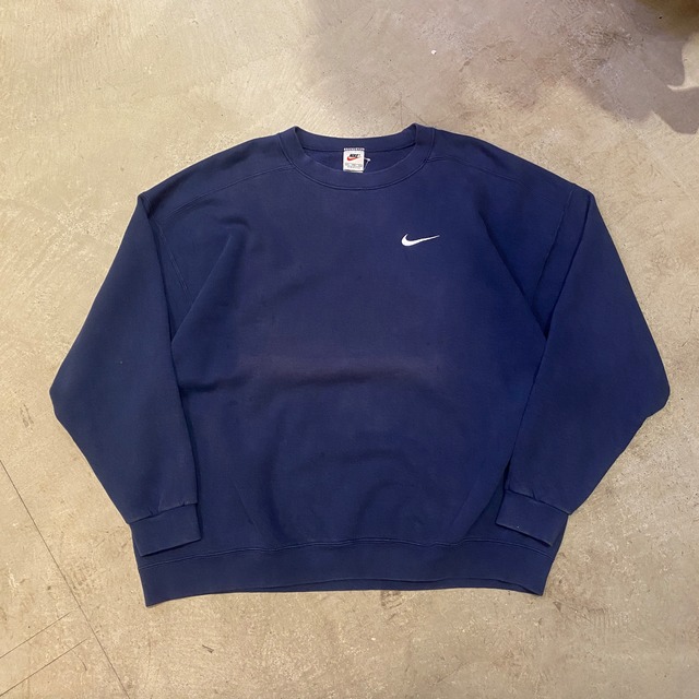 1990's NIKE SWEAT SHIRT NAVY USA