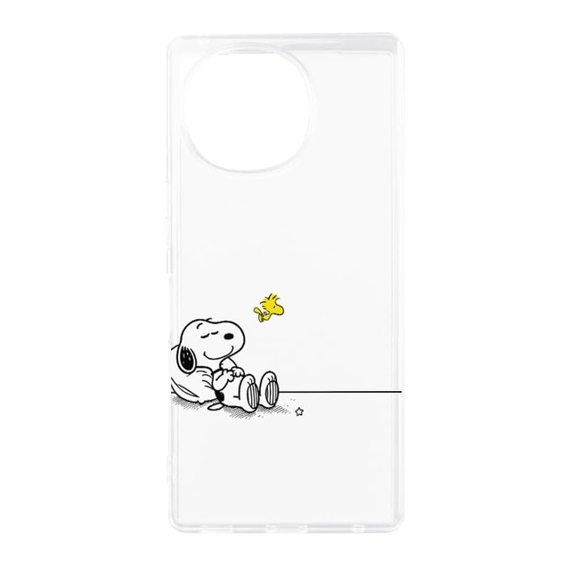 MIKYPOOZ AQUOS R9 用 ケース 透明 スヌーピー アニメ 漫画キャラクター かわいい ファッション 滑り止め 指紋防止 強力保護 ワイヤレス充電対応 シンプル 耐衝撃 薄型 (AQUOS R9 用)
