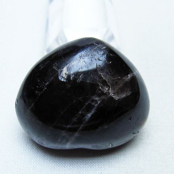モリオン 置物 ハート 黒水晶 一点物 145-2023