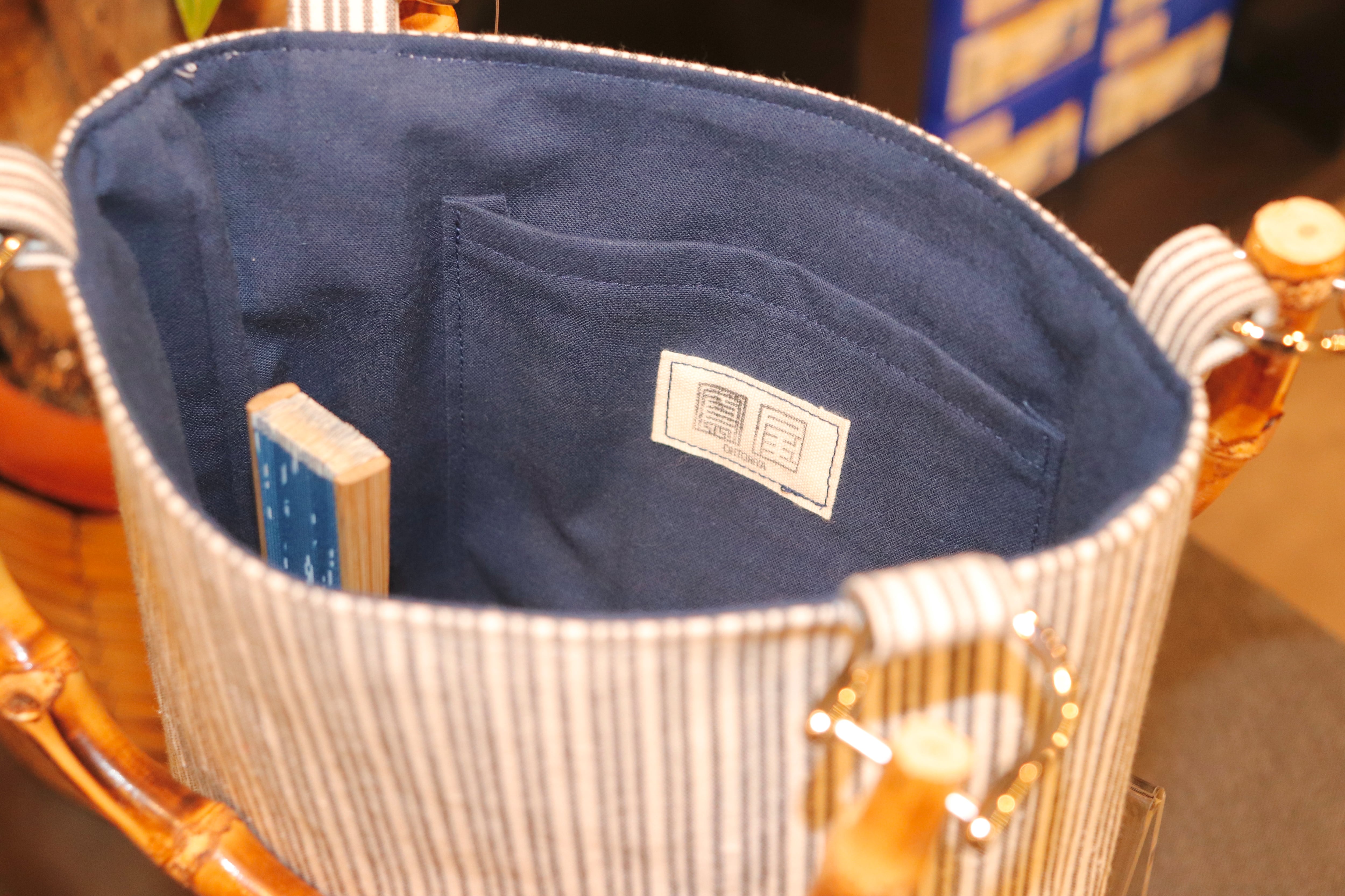 横型(L) バンブー手提げバッグ(清流) | 鳳屋