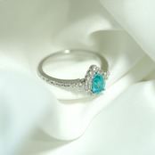 パライバトルマリン ブラジル産 リング 0.42ct D0.41ct pt900