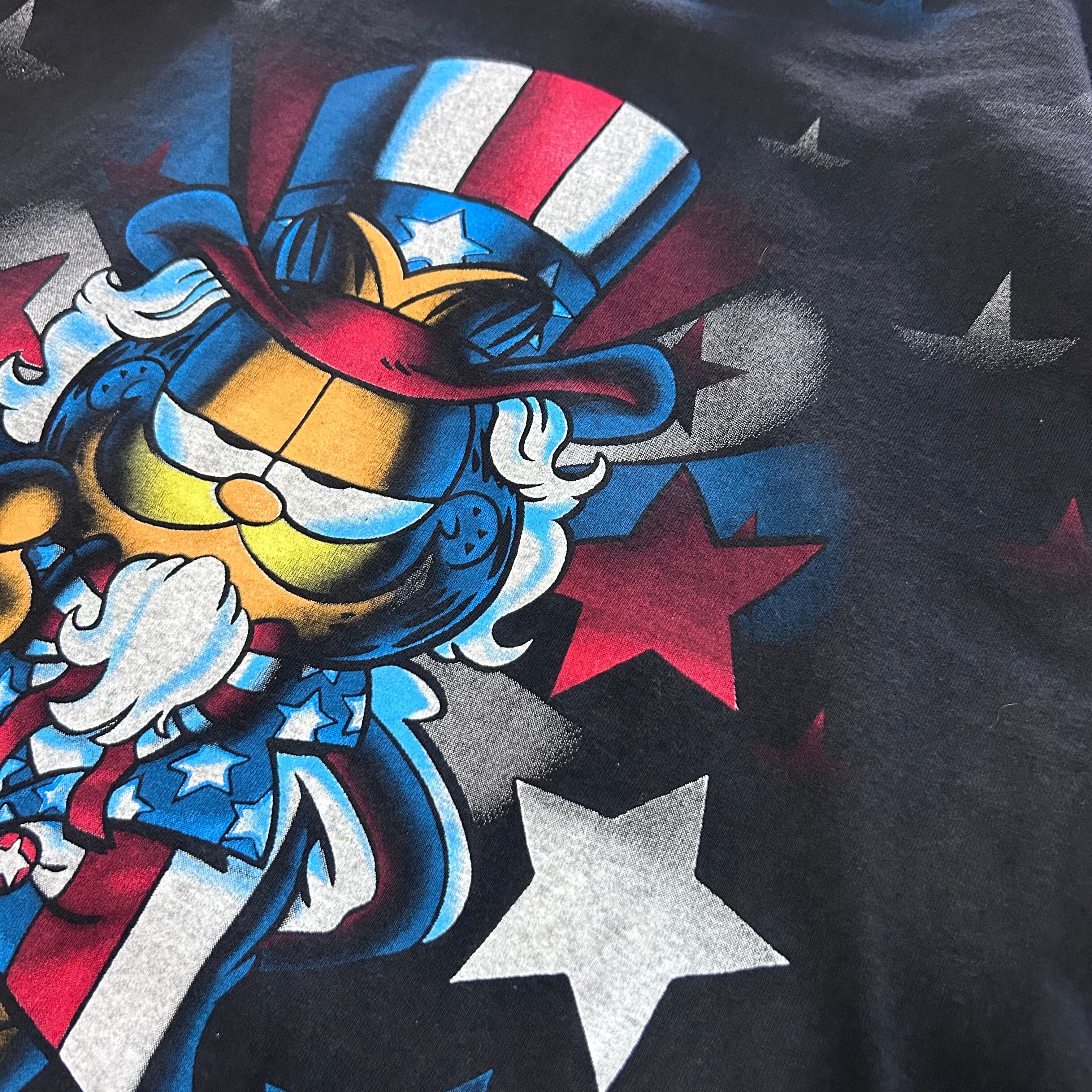 Garfield Uncle Sam Pattern T-Shirt ガーフィールド アンクルサム T ...