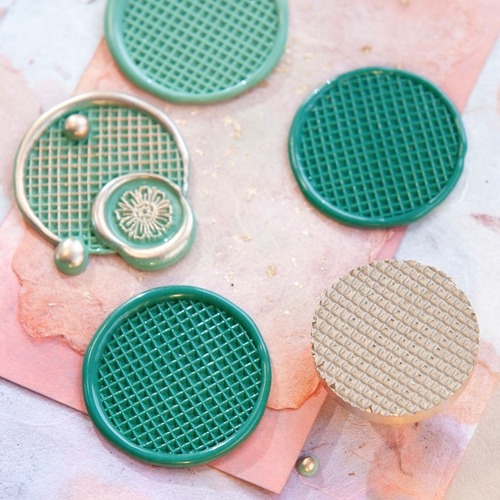 【JWu】Wax Seal Stamp │ Check pattern【25mm】