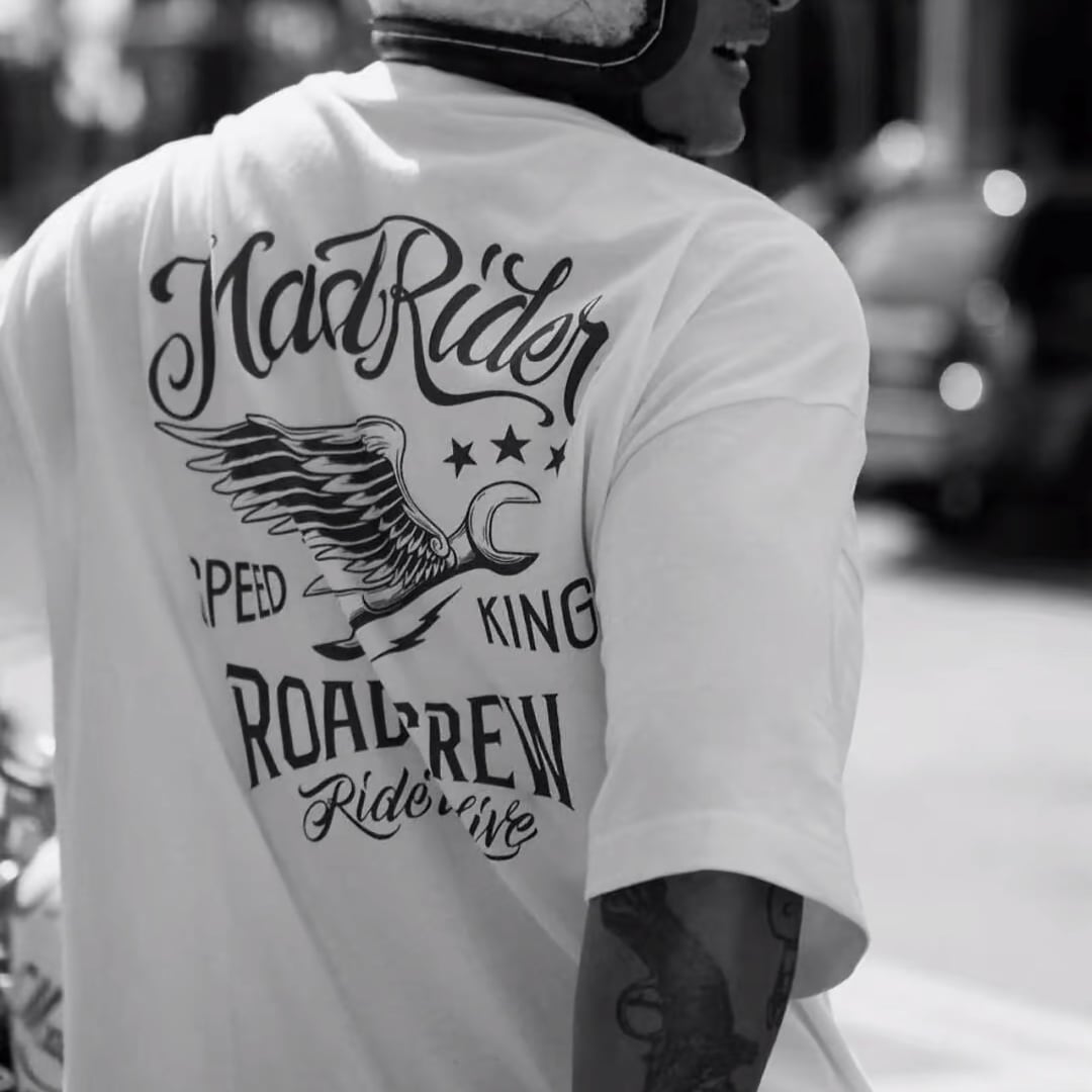 Motorcycle Print Short-Sleeve T-Shirt(GV431)