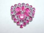 ショツキングピンク色のブローチ(ビンテージ) vintage brooch (brilliant pink )