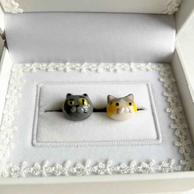 再販)ぷっくり♡ねこ指輪全2種 | TKworld~ねこのハンドメイドグッズ専門店~