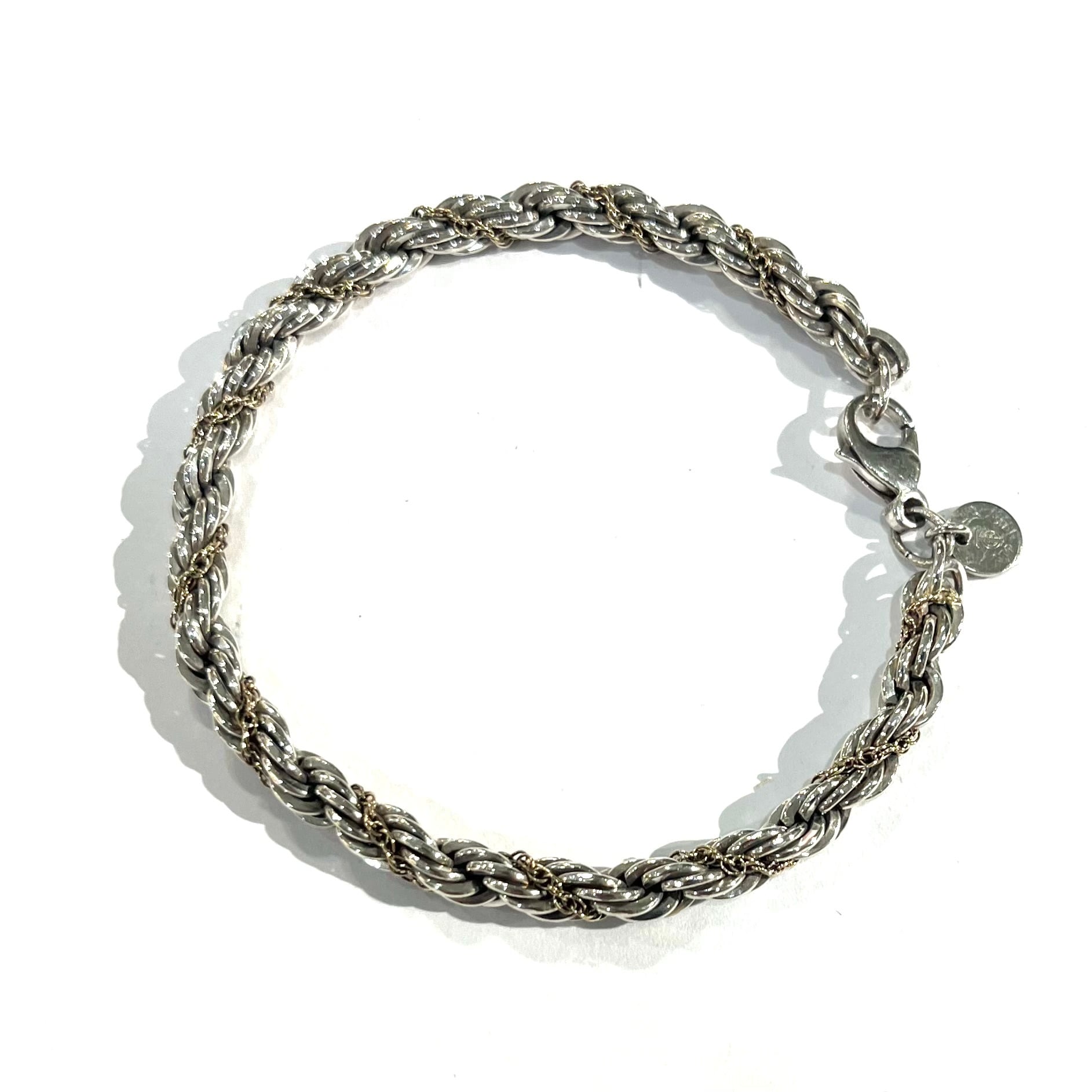 TIFFANY & CO.】2968silver925×14k ツイストスクリューチェーン