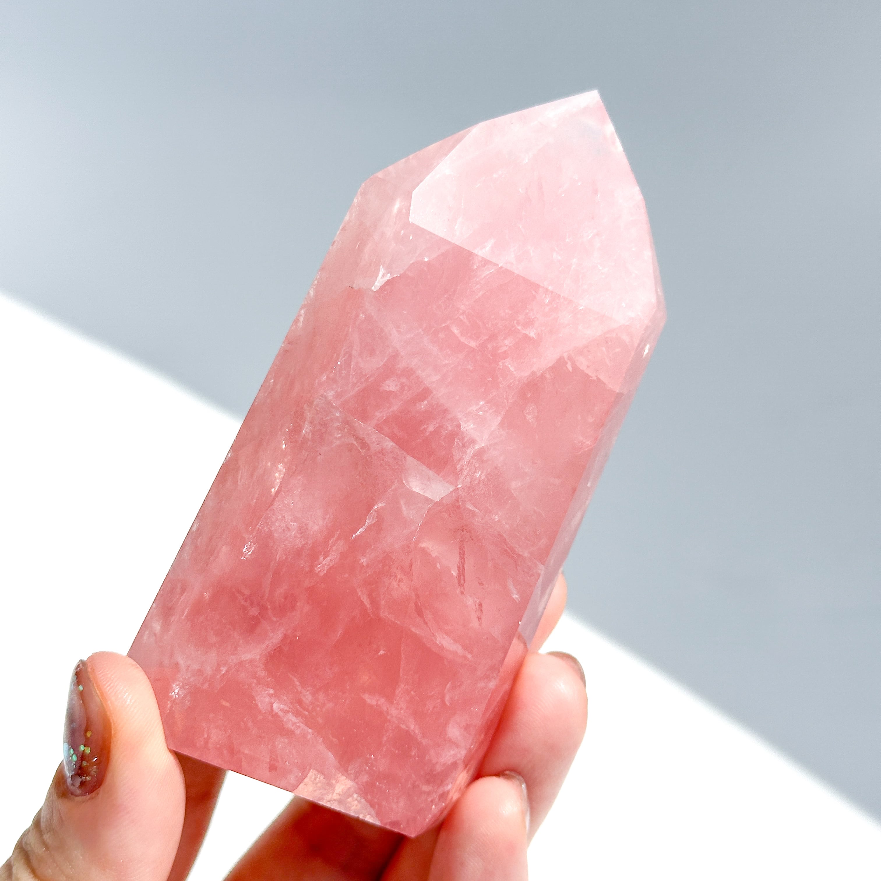 Big【高品質】バイーア産ローズクォーツ タワー12◇ Rose Quartz