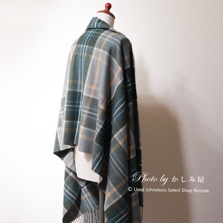 ジョンストンズ カシミヤ大判ストール Ron Herman 別注 モスグリーン