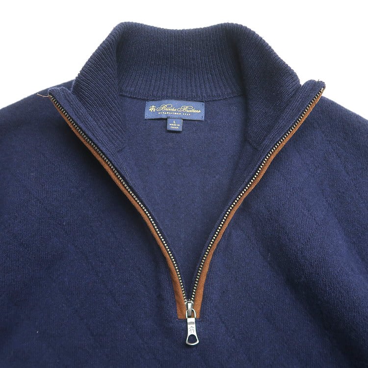 古着 ブルックスブラザーズ BrooksBrothers ハーフジップ ウールニット