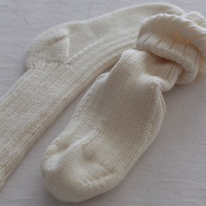 Meg KNITTING　ウールリブソックス 無地 【旧Women's】※発送予定 約3ヶ月後