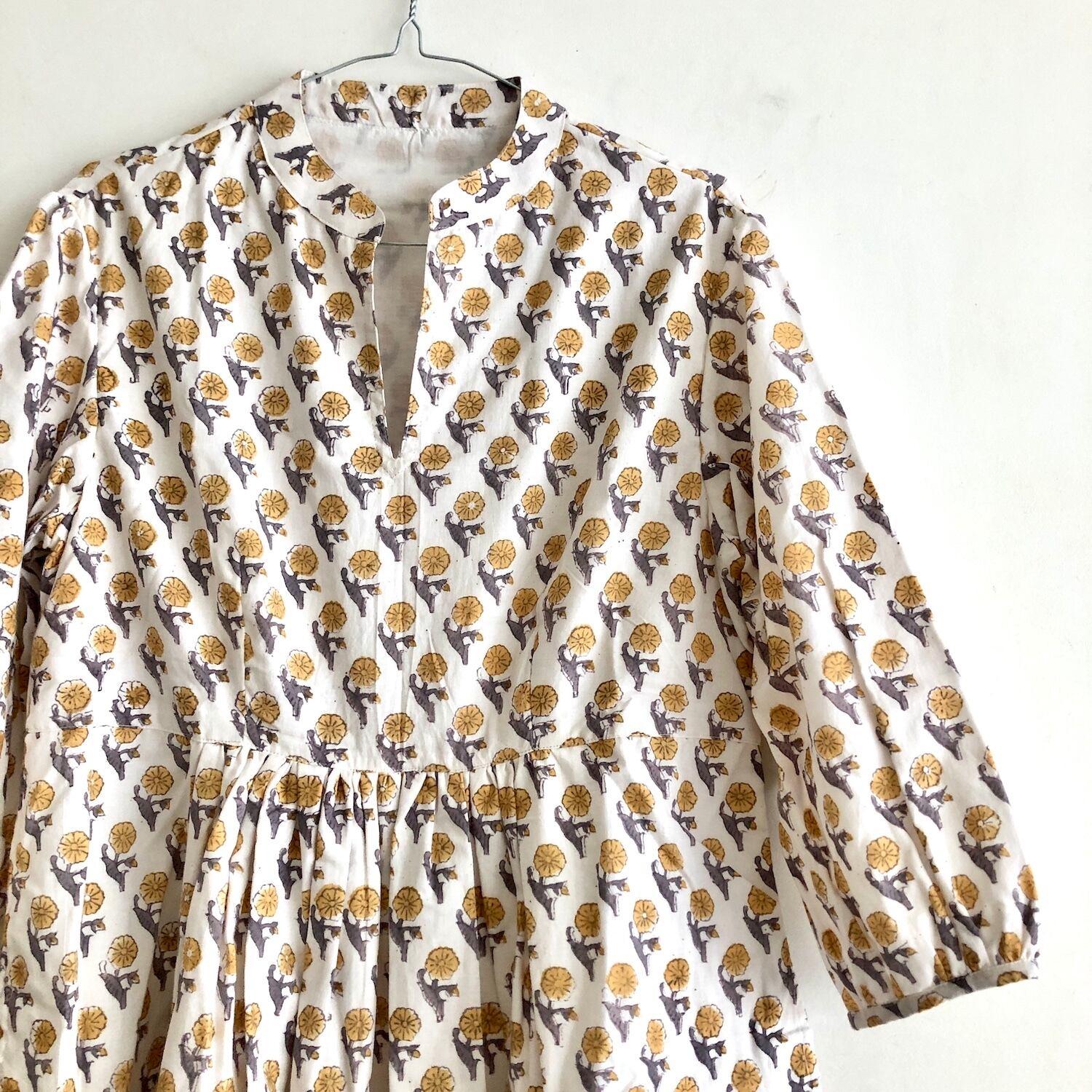 ブロックプリントのワンピース|02