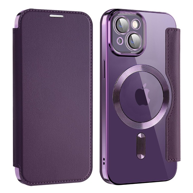 Kanyaku iPhone14Pro用のケース MagSafe対応 レンズ保護 ケース 手帳型 用 カバー 高級8P PUレザー ス マホケース スタンド機能 優しくて快適 カード収納付き 耐衝撃 ワイヤレス充電対応 薄型 軽量 スマホケース (JDPT-14pro-zi)