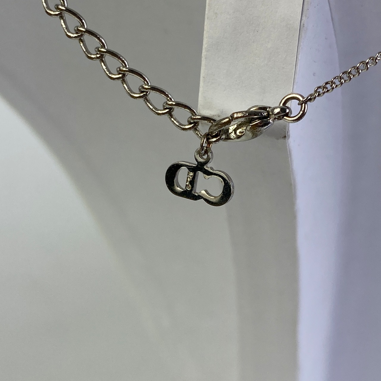 【最終処分SALE】 DIORディオールハートモチーフ ネックレス シルバー A-7344