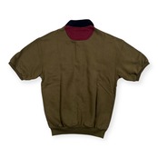 イタリア製 ICEBERG アイスバーグ 半袖 スウェット ポロシャツ サイズ S /カーキ系/ビンテージ